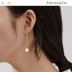 Tiffany & Co Elsa Peretti Pearls by the Yard chain earrings - Authentic